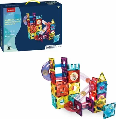 Obrázok produktu pre Magnetická stavebnica Marble Roller II 72ks sada - Magnetic Tiles