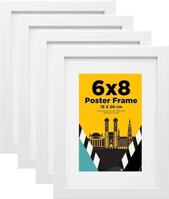 Zdjęcie produktu dla Egofine ramka na zdjęcia 15x20 cm zestaw 4 drewnianych ramek biały z akrylowym szkłem