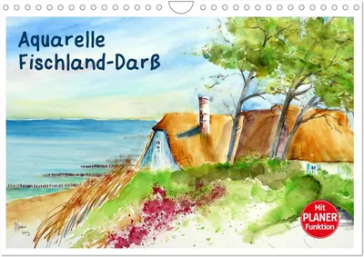 Produktbild von Aquarelle - Fischland-Darß (Wandkalender 2025 DIN A4 quer), CALVENDO Monatskalender