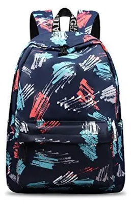 Image de Sac à dos pour filles, idéal pour l'école, les loisirs, avec compartiment pour ordinateur portable, imperméable, disponible en noir et marine