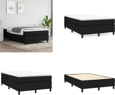 Immagine prodotto di vidaXL Letto Boxspring nero 120x200 cm in tessuto - Letto Boxspring - Boxspringbetten - Bett - Schlafzimmermöbel