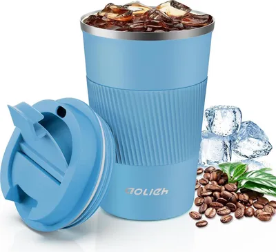 Image de Thermo mug Aolieh Mug à café 380ml en acier inoxydable Travel Mug Bleu Azur
