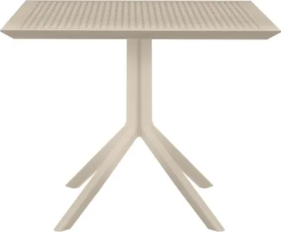 Produktbild von Tisch 80x80cm - Bisto-Tisch - Witterungsbeständiges Polypropylen, UV-beständig | Farbe: Taupe