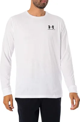 Produktbild von Under Armour Ua Sportstyle T-Shirt links auf der Brust, langärmelig, Weiß 1329585-100__XXL