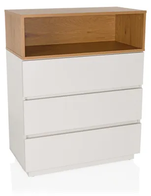 Produktbild von hjh LIVING Kommode mit 3 Schubladen MELMO K Sideboard Schrank 100.0 x 80.0 x 40.0 cm