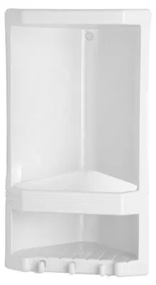 Produktbild von Gedy JUNIOR Eckregal 2-Fach, 189x385x139 mm, Thermoplast, weiß