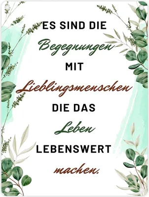 Produktbild von Es sind die Begegnungen mit Lieblingsmenschen Metallschild in 15x20 cm