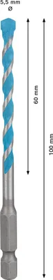 Obrázok produktu pre Bosch 2 608 900 572, Rotačné kladivo, Hammer drill bit, 5,5 mm, 100 mm, Betón, Kameň, 6 cm