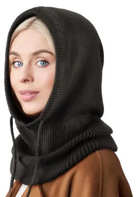 Imagen del producto de AQOKKA - Gorro de lana para mujer, modelo Htak0016-01, 1 gorro: color negro, talla única