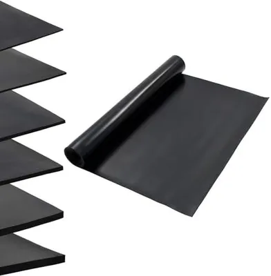 Produktbild von Rechteckige Gummi Fußmatte für den Außenbereich, schwarz, robust und langlebig