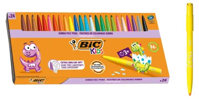 Produktbild von BIC 8290053, 24 Farben, Gemischte Farben, Rundspitze, Mehrfarbig, Rund, 24 Stück(e)