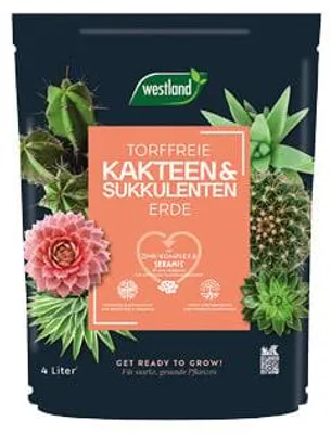 Produktbild von Westland Kakteen Sukkulenten Erde torffrei 4 L
