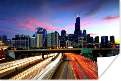 Produktbild von MuchoWow® Poster Stadt - Verkehr - USA 60x40 cm - Schlafzimmerdekoration