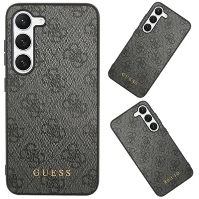 Produktbild von Guess 4G Metal Gold Logo - Samsung Galaxy S24 Ultra Hülle (Schwarz)