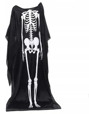 Zdjęcie produktu dla Verk Plášť s kostrou COCO, Halloween 90 cm, černobílá