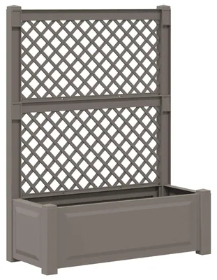 Immagine prodotto di vidaXL Vaso grande con graticcio Grigio 99,5 x 43 x 133,5 cm PP