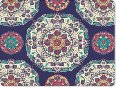 Produktbild von MuchoWow® Mauspad Mousepad Bohème - Mandala - Muster 40x30 cm - Mousepads - Maus Mat - Pad - Mausunterlage - Anti Rutsch