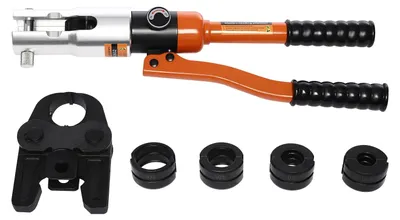 Zdjęcie produktu dla Zaciskarka, hydrauliczna, z regulowanym uchwytem, pomarańczowa