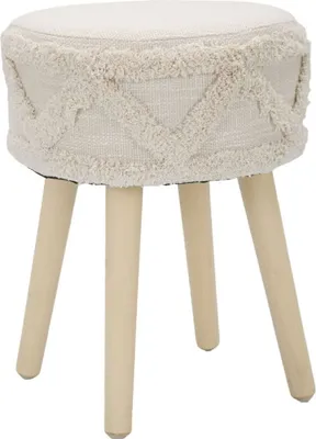 Image de Mauro Ferretti tabouret Damaskus haut Ø 32x41 cm naturel