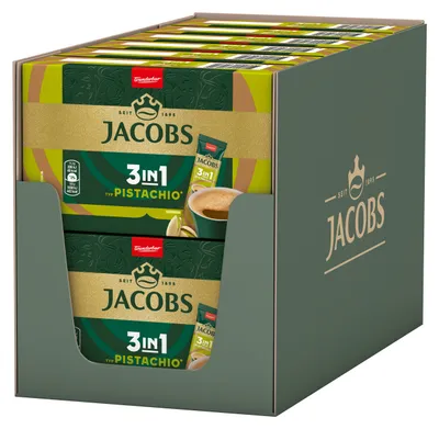 Produktbild von JACOBS Löskaffee 3in1 Typ Pistachio 12 x 10 Kaffeesticks Getränkestick