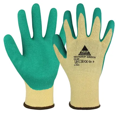 Produktbild von Hase Neogrip Green Montagehandschuh aus Baumwoll-/Polyesterstrick Größe 9 10 Stk