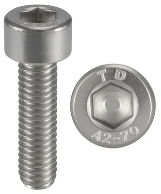 Zdjęcie produktu dla Śruby cylinderowe M8 x 12 mm - stal nierdzewna A2-70 - 50 sztuk