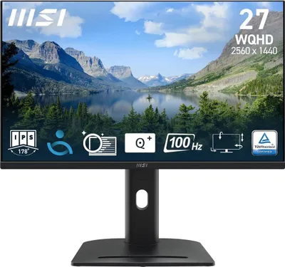 Obrázek produktu pro MSI Pro MP275QPG, 68,6 cm (27"), 2560 x 1440 px, Wide Quad HD, LCD, 4 ms, Černá