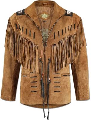 Produktbild von Herren Lederjacke Western Cowboy Biker »BUFFALO« Braun