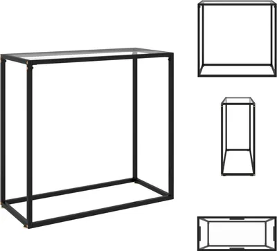 Zdjęcie produktu dla vidaXL Stolik konsola przezroczysty 80x35x75 cm szkło hartowane - Stoliki boczne