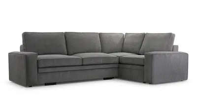 Image de AX LIVING Gris foncé Cordon Canapé-lit Canapé d'angle gris Tréville D