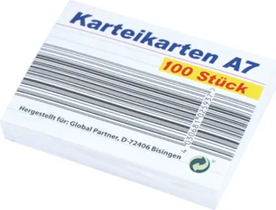 Obrázek produktu pro Kartotéční lístky A7, balení po 100 kusech