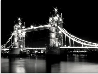 Produktbild von ARTland Glasbild Tower Bridge London Größe: 80x60 cm
