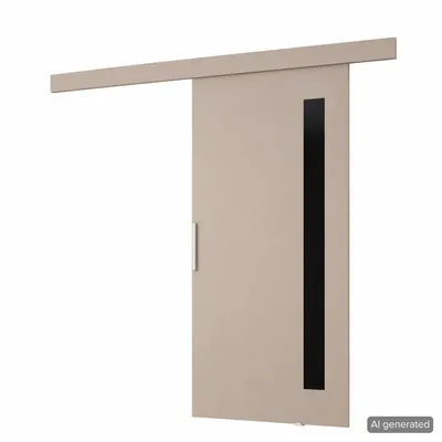 Productafbeelding van MINIO – Schuifdeur "CLEAN G" met een breedte van 76 cm, in de kleur kasjmierbeige / zwart