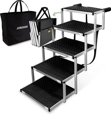 Produktbild von Famanu Haustierleiter Hundetreppe - Klappbar, Stabil und Sicher