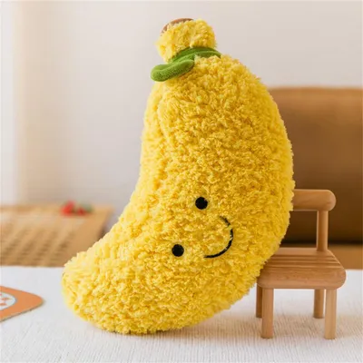Immagine prodotto di Peluche a forma di banana, 25 cm, morbido, ideale come cuscino, giocattolo o regalo per bambini