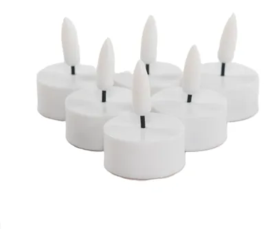 Produktbild von Anna's Collection LED-Teelichter - 6x -weis - 4 x 2 cm
