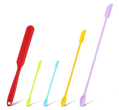 Image de Solidchoice - Ensemble de 5 spatules en silicone, réutilisables et adaptées à diverses utilisations
