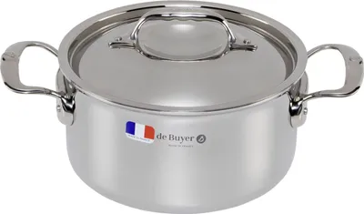 Produktbild von De Buyer Affinity Bratentopf Edelstahl mit Deckel 20 cm