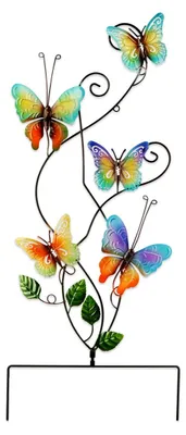 Metall-Vlinder-Tuindekoration 73x37 cm, Regenbogenfarben