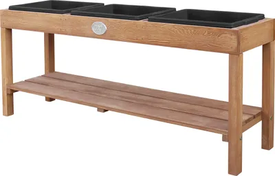 Produktbild von AXI Sand und Wassertisch aus Holz in 3 Höhen in Braun | Sandtisch / Matschtisch mit 3 Behältern