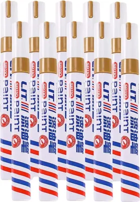 Zdjęcie produktu dla Marker permanentny, wodoodporny, nadający się do wielu powierzchni, 10 złoty