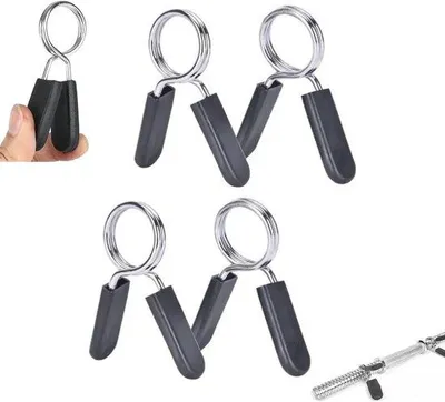 Productafbeelding van Korte Halterklemmen voor 28 mm Stangen, 4 Stuks - Ideaal voor Crossfit en Krachttraining