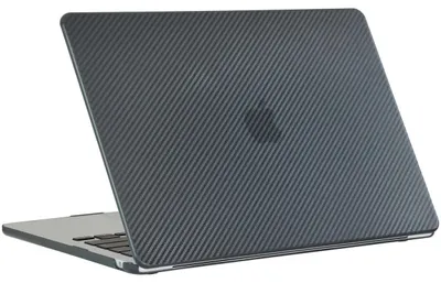 Produktbild von Mobigear Carbon Schutzhülle für MacBook Air 13 Zoll (2022-2026) – Hartschalenhülle – Farbe: Schwarz – Modell: A2681 / A3113 / A3240 / A3449