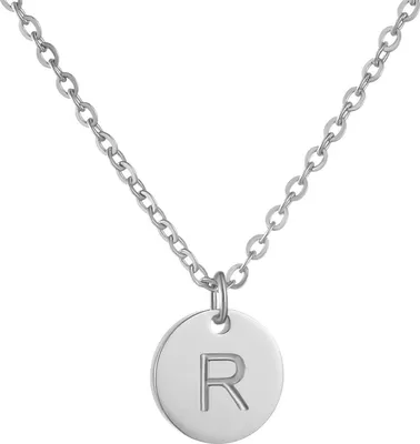 Immagine prodotto di Catena di iniziali da donna con ciondolo a forma di lettera in oro e argento con cuori regalo di compleanno
