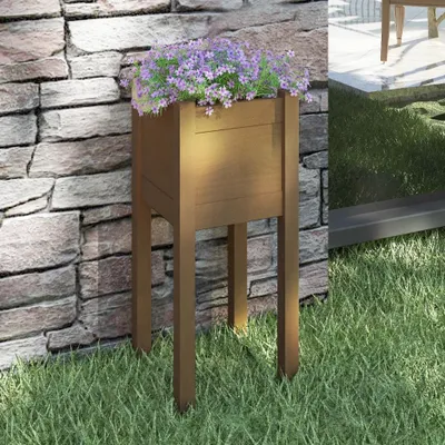 Produktbild von "2026 Promotion" Hochbeet - Pflanzkübel - Honigbraun 31x31x70 cm - Massivholz Kiefer - Beete CC27454
