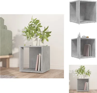 Produktbild von vidaXL Beistelltisch Betongrau 33x33x34,5 cm Holzwerkstoff -  Beistelltische