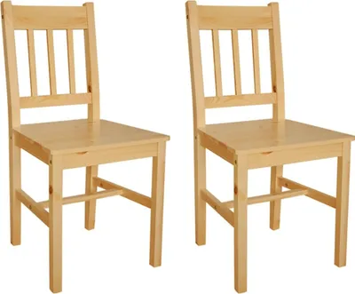 Image de Chaises à manger lot de 2 bois de pin