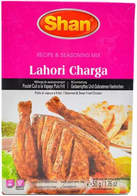 Produktbild von Gewürzmischung Shan | Lahori Charga | Für gedämpftes & gebratenes Hähnchen | 50 g