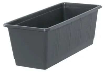 Image de Geli Bac à fleurs standard, carré, 60x17,5x14,5 cm, en plastique anthracite