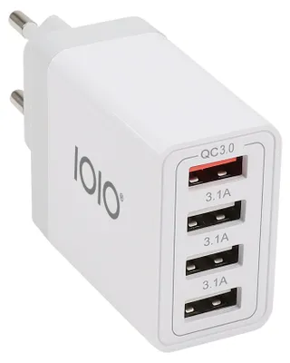 Produktbild von IOIO UL4 4-Port USB Ladegerät 33W QC 3.0 Schnellladegerät für Smartphone & Tablet